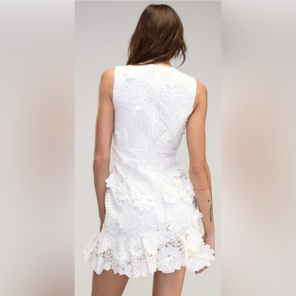 ❌SOLD❌NWT [Cynthia Rowley] Blooming White Floral Lace Cocktail Dress Women’s 4 - Picture 3 of 16